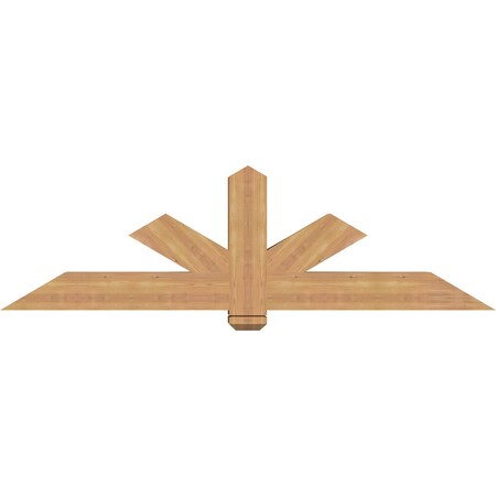 Ekena Millwork Kennewick Timber Gable Bracket, Western Red Cedar, 72"W x 21"H x 5 1/2"D x 5 1/2"F, 7/12 Pitch GBW072X21X0606KEN00SWR